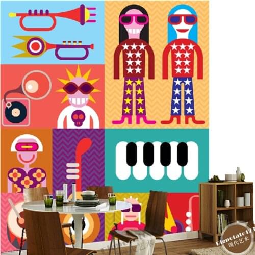 Custom papel de parede infantil,abstract animation cartoon music for childrens room living room backdrop waterproof wallpaper