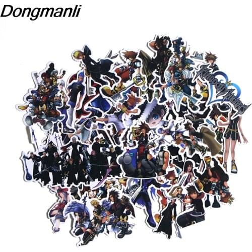 P3165 50 Pcs Kingdom Hearts DIY Skateboard Graffiti Laptop badge Motorcycle Luggage Bags Accessories