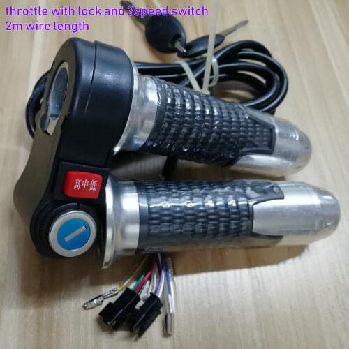 Twist throttle with forward/reverse+cruise switch/lock electric scooter tricycle bike MTB part accelerator rolling handlebar