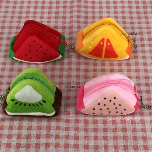9CM Approx. Little Watermelon etc, Plush Coin bag Purse , small plush coin Wallet Pouch holder