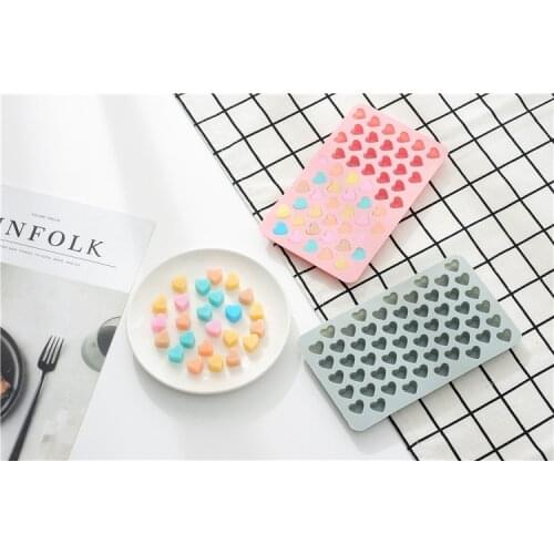 Candy Silicone Cake DIY Accessories, with 55 Love Heart Molds Chocolate Candy Gummy Manufacturer Frozen Fruit Plate