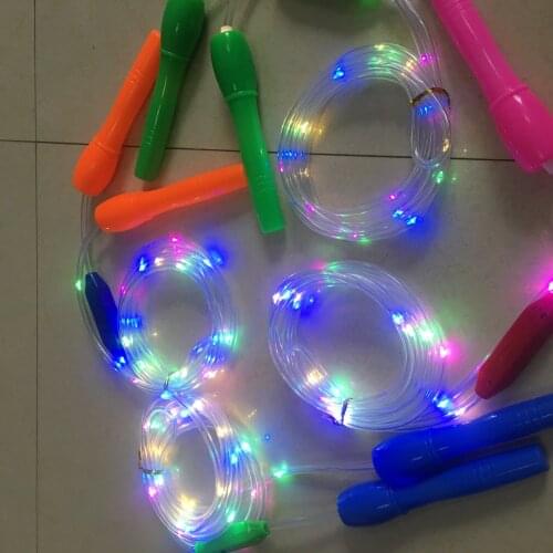 Childrens jump rope colorful flash jump rope sports health fitness night market stall electronic led light-emitting jump rope