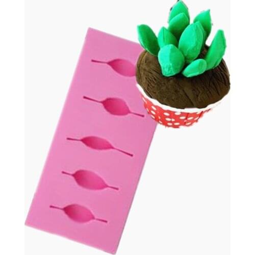 Succulent Plants Fondant Cake Molds Chocolate Mould for the Kitchen Baking Sugarcraft Decoration Tool A1198