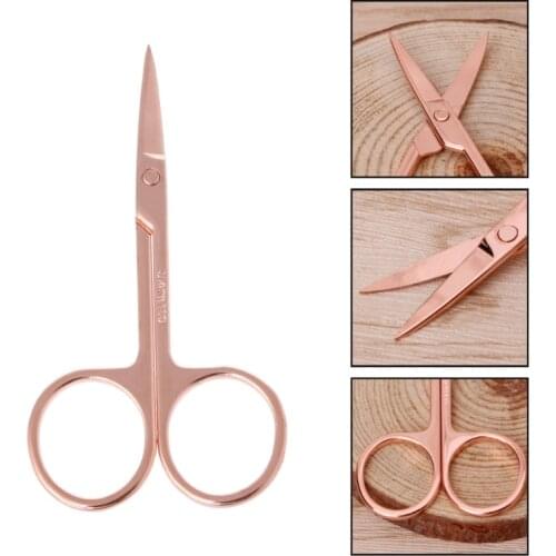 Stainless Steel Makeup Eyebrow Hair Eyelash Remover Trimmer Scissors Cutter