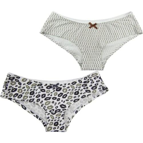 3Pcs/Pack Womens Pants Girls Cotton Briefs Underwear Women Panty Print Panties lovely style S-M Size