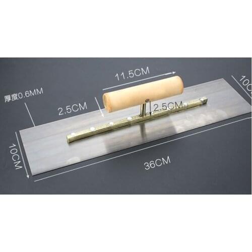 High quality 360*100*60mm stainless steel trowel wood handle professional spatula hand tool