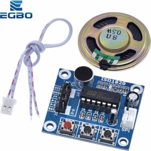 1PCS EGBO ISD1820 recording module voice module the voice board telediphone module board with Microphones + Loudspeaker