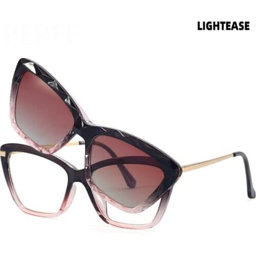 Anti Blue Light Women Computer Glasses With Sunglasses Lens Metal Spectacles Multi-purpose Polarized Sun Glasses For Men
