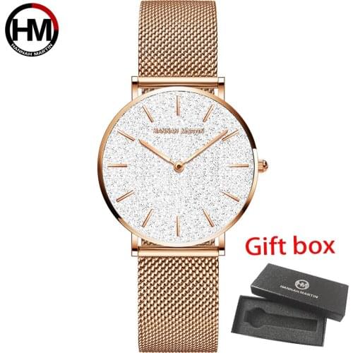 Luxury Brand Rose Gold Starry Sky Dial Watches Women Reloj Mujer Stainless Steel Mesh Quartz Watches For Women Relogio Feminino