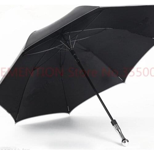Unbreakable self-defense golf car umbrellas double carbon fiberglass Taiwan Formosa anti-uv black coating outdoor parasol 2pcs