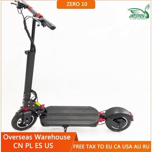 2021 Zero 10 Scooter Single Motor 1000W 18.2Ah 52v ChicWay GRACE Electric Scooter Skateboard Kick Two Wheel E-scooter Adult
