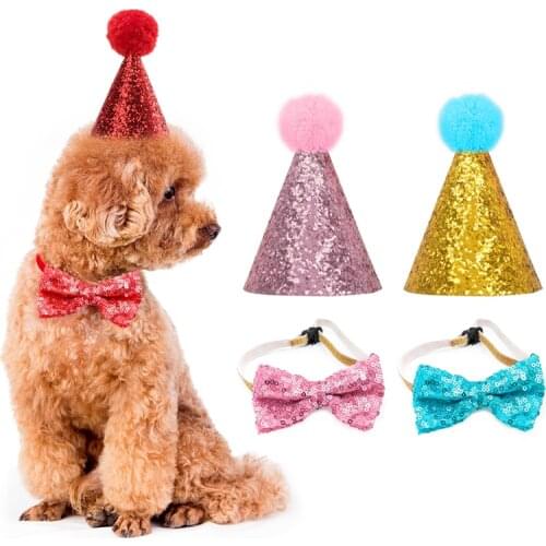 Hot Sale Cute Pet Dog Bow Tie Holiday Party Cat Hat Birthday Christmas Decora Dog Accessories for Small Dogs Beauty Pet Products