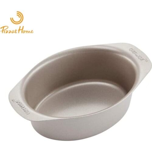 PizzAtHome Nonstick 4 inch Cheese Cake Mould Carbon Steel Cheese Pan Mini Bread Mould Oval Cake Mold Loaf Bakeware Baking Tools