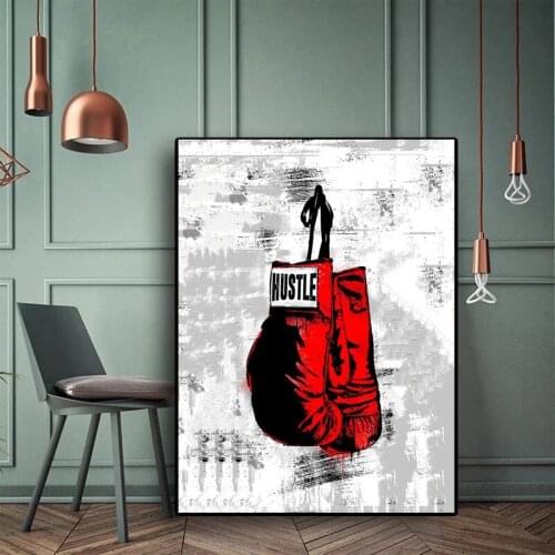 Boxing Inspirational Canvas Painting On The Wall Art Posters Prints Motivational Wall Pictures for Living Room Home Wall Cuadros