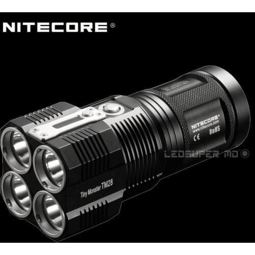 Factory Price Nitecore TM28 Tiny Monster CREE XHP35 HI LED Rechargeable Searchlight 6000 Lumens Flashlight with OLED Display