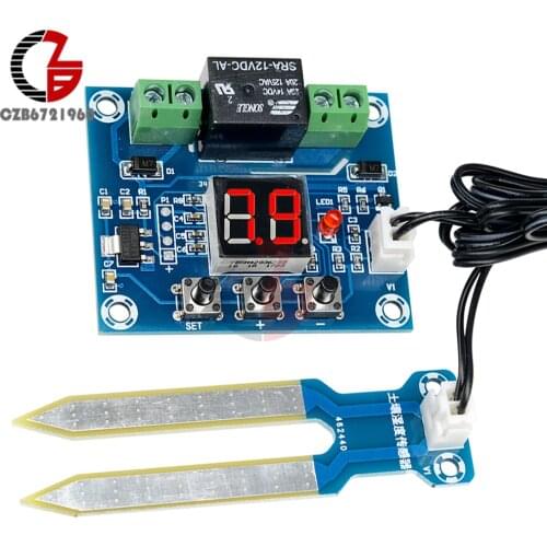 XH-M214 LED Digital Soil Moisture Humidity Sensor Controller Soil Humidity Detector Monitor Tester Hygrometer DC 12V