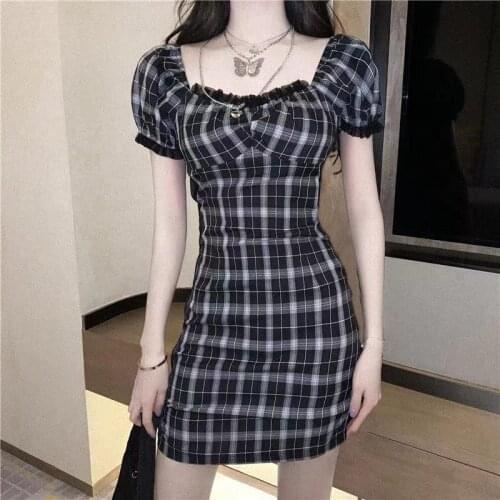 Dress Mesh Stitching Grid Childrens Summer Temperament Waist A-Line Skirt All-Matched and Comfortable A66