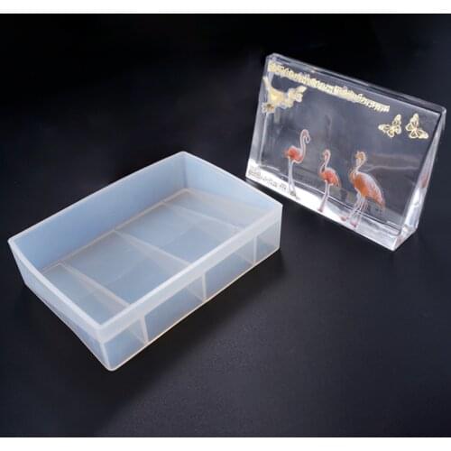 DIY Rectangular Photo Frame Silicone Mold Practical Handcraft Soap Candle Making Mould Ornaments Crystal Handmade Tool