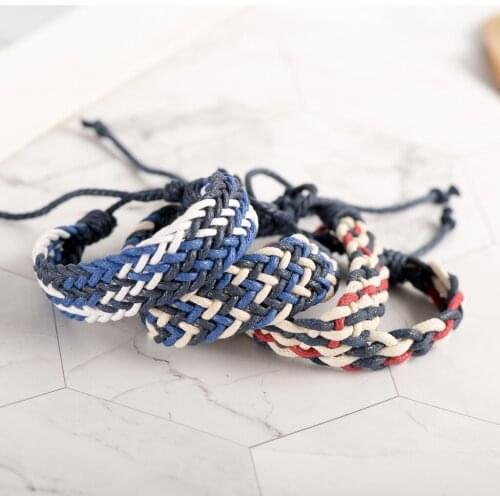 Diy Jewelry Adjustable Handmade Macrame Rope Bracelet thread Bracelets lot wholesale #KY205