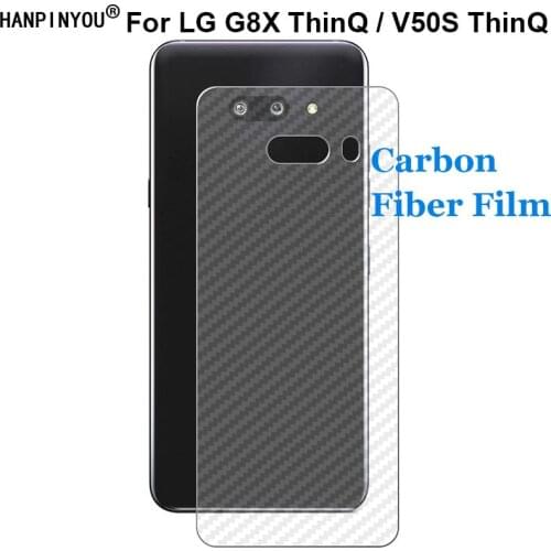 For LG G8X ThinQ / V50S ThinQ 5G 6.4" Durable 3D Anti-fingerprint Carbon Fiber Back Film Screen Protector (Not Tempered Glass)