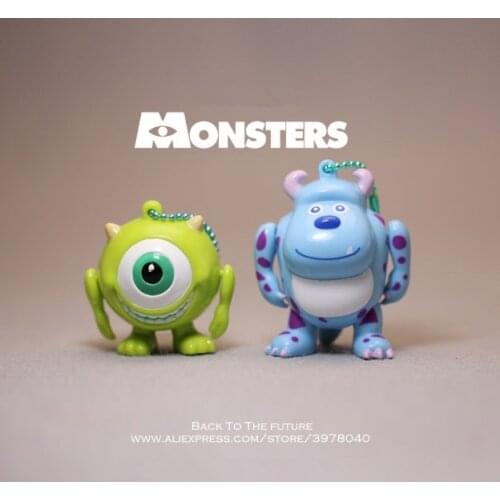 Disney Monsters University Mike Wazowski Mr Q 4cm Action Figure Anime Mini Decoration PVC Collection Figurine Toy model gift