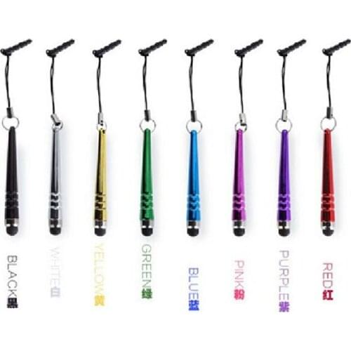 100pcs Colorful Mini Baseball Long Capacitive Stylus Styli Universal Compatible with All Touch Screen Devices Assorted Colors