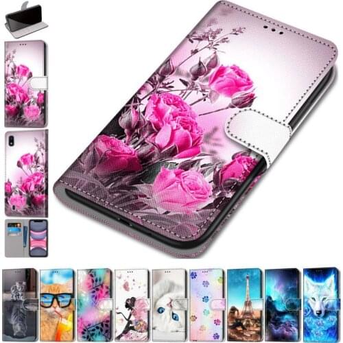 Fashion Flip Leather Phone Wallet For Samsung Galaxy J7 Pro J8 2018 J710 J7 2016 Beast Flip Phone Case Floral Stand Cover D08F