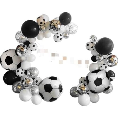 Football Theme Party Kids Big Boy Love Decoration Balloon Surprise Gift Helium Foil Football Shap Balloon Latex Balloon Birthday