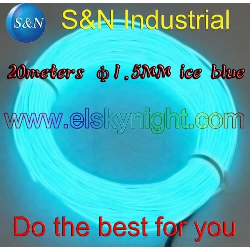 Ice blue20M Flexible Wire Rope Tube Neon Light &100-240VACinverter for holiday,party,festival and house decoration freeshipping