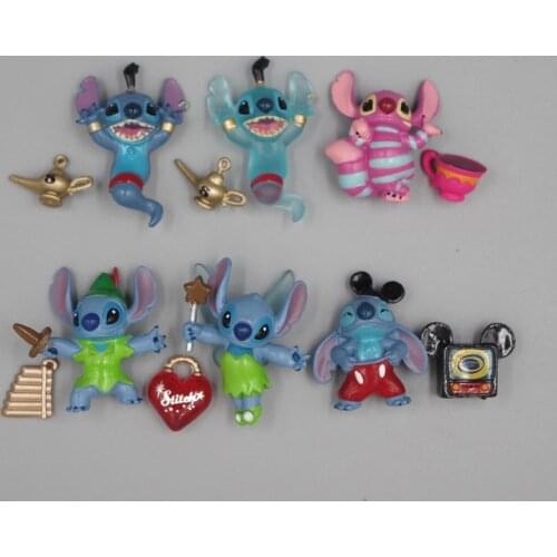 7 Styles Disney Lilo & Stitch Scrump Classic Cartoon Stitch PVC Action Figure Doll Decoration DIY Mini Model Toy Brinquedos Gift