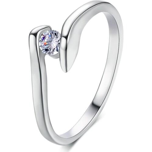 ZHOUYANG Top Quality Concise Crystal Ring Silver Color Austrian Crystals Full Sizes ZYR198 ZYR232