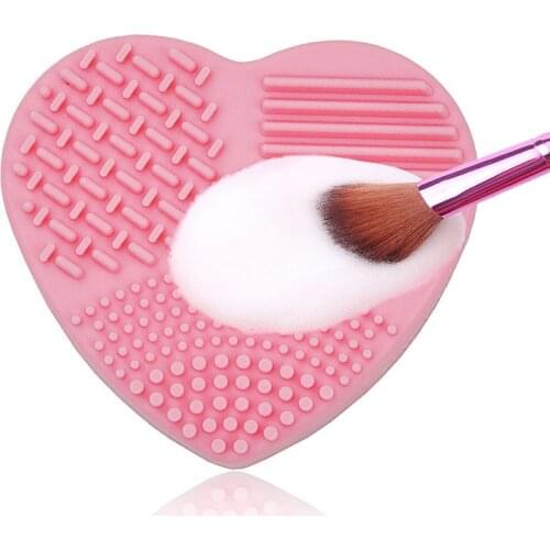 Sponge Cleaning Box Heart-shaped Silicone Cleaning Box Cosmetic Brush Cleaning Box Silicone Scrubbing