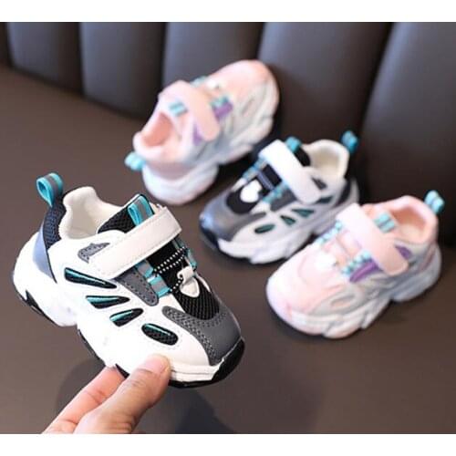 Lightweight Kids Shoes Children Sneakers Child Sneakers 2021 Spring Boys Sports Running Shoes Baby Girls Black Red Mesh Shoes