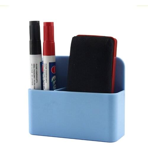 Magnetic Fridge Storage Box Pencil Pen Holder Whiteboard Marker Organizer Storage Container Magnet Plastic Office School