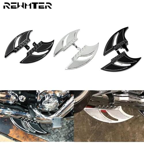 Motorcycle Black/Chrome Male Mount Footpegs Rear Floorboard Footrest For Harley Sportster XL 883 Softail Dyna Fat Bob Touring