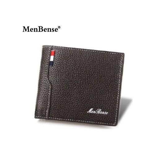 MenBense Men Short Wallets Letter Print Card Holder Change Pocket Mini Wallet Purse Bag Women Walet Handbag Clutch Bag