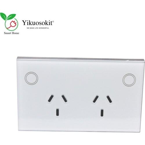 Hot Selling Intelligent Austrilian Plug 2 Way Smart Home Kitchen Wall Socket White Black Wall Outlet