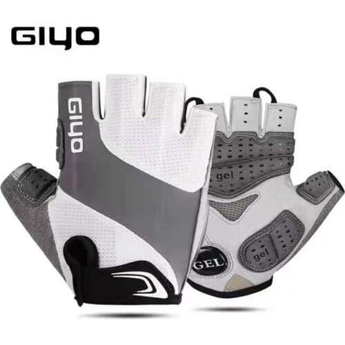Giyo Bicycle Cycling Glove Breathable Lycra Fabric Unisex Road Riding MTB Racing Mittens Cycle Bike Half Finger Sport Gloves