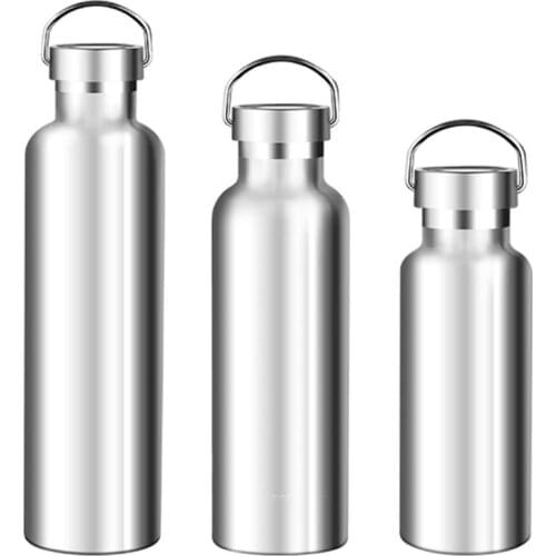 Portable Stainless Steel Water Bottle Insulated Water Cup Sports Flasks Travel Cycling Hiking Camping Bottles Drinkware