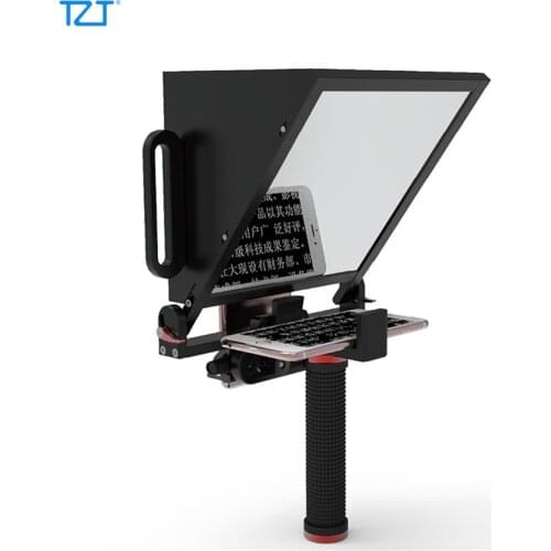 TZT Mobile Phone Teleprompter TY-K2 Portable Smartphone Prompter for Short Video Shot Live Interview