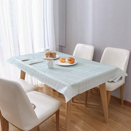 Print Dining Table Cover Kitchen Rectangle Desk Cloth Home Decor Tablecloth Waterproof Anti-Oil Wedding Birthday Party Plaid