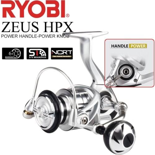 RYOBI ZEUS HPX Spinning Fishing Reels1000-8000 Gear Ratio 5.1:1/5.0:1 6+1BB Max Drag 6kg-12kg Power Handle and Knob Reel Fishing