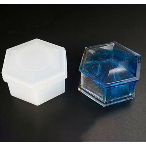 Soap Silicone Mold Resin Jewelry Making Hexagonal Storage Box Clay Mold Craft DIY Tool