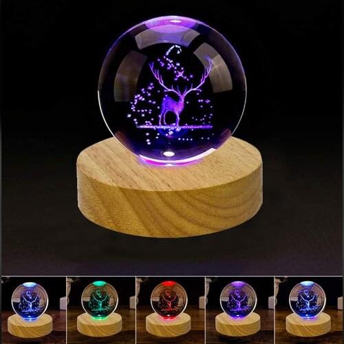 Handmade LED Wood Resin Display Base Round Colorful Wooden Night Base Resin Ornament Stand DIY Night Light Resin Art Crafts