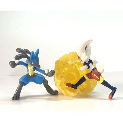 TAKARA TOMY Genuine Pokemon Cinderace Lucario Scorbunny Cute Action Figure Model Toys