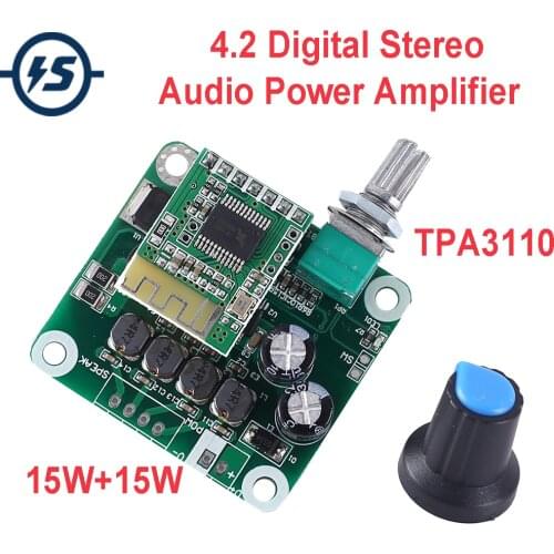 TPA3110 15Wx2 Bluetooth 4.2 Digital Stereo Audio Power Amplifier Board DIY 15W+15W D Class Amplifier Module