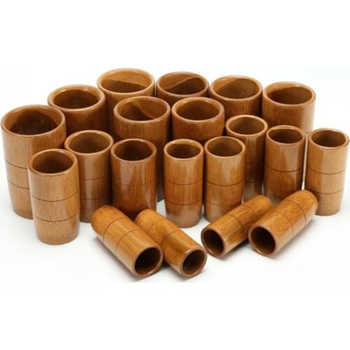 Traditional Chinese Jar Fire Cupping Set Body Therapy Cellulite Kit Carbonized Bamboo Suction Cups Acupuncture Massage