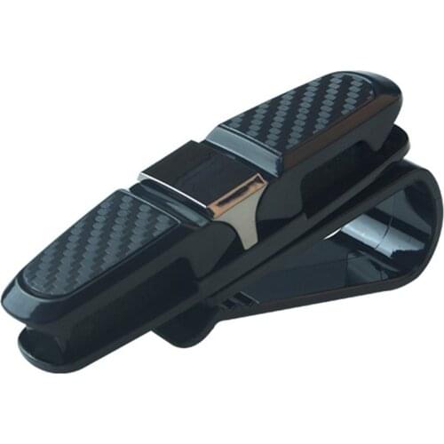 Carbon Fiber Car Glasses Clip Sunglasses Holder Car Card Holder Bill Holder Sight Is Not Affected No Damage To Glasses 1 Pcs