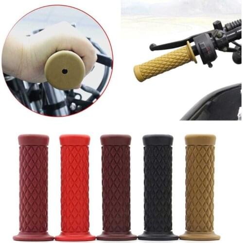 Universal 22mm Motorbike Rubber Handle Vintage Handlebar Hand Grip Bar End For Motocross Moto Grip Pit Bike Y5GF