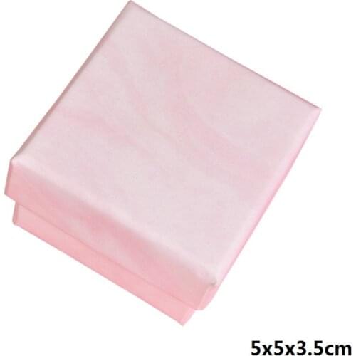 New Cardboard Kraft Paper Jewelry Packaging Box For Ring Earrings Black Foam Cotton Insert Filled Gift Package Storage